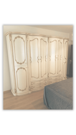 atolyelerden gelenler gold işlemeli beyaz eski gardrop modeli boya doseme yenileme png